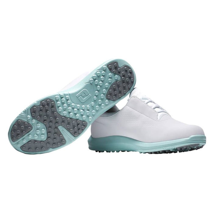FootJoy FJ Leisure Spikeless Golf Shoes Previous Season Style Laced White/Mint/Mint - 22 Women
