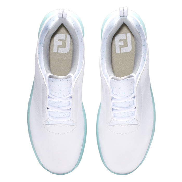 FootJoy FJ Leisure Spikeless Golf Shoes Previous Season Style Laced White/Mint/Mint - 22 Women