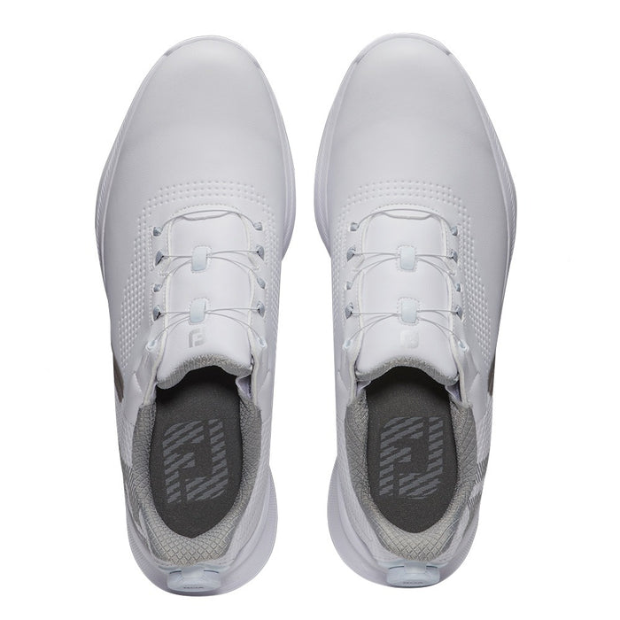 FootJoy Fuel BOA Spikeless Golf Shoes Previous Season Style White/White/Blue Jay - 23 Men
