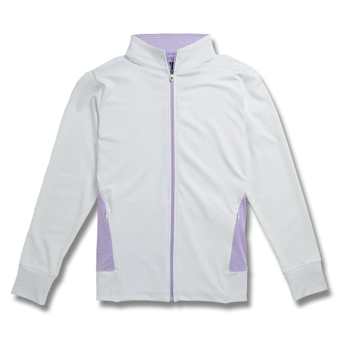 FootJoy Full Zip Midlayer Golf Jacket White/Orchid Heather - FW20 Women