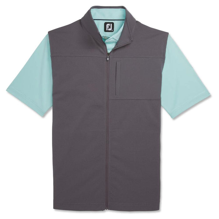 FootJoy Ottoman Knit Full Zip Golf Vest Lava - 23 Men