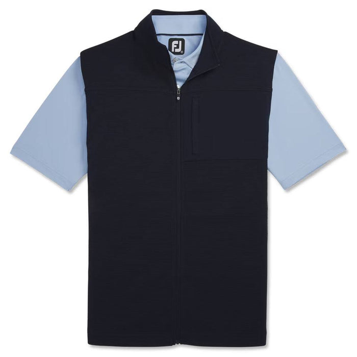 FootJoy Ottoman Knit Full Zip Golf Vest Navy - 23 Men