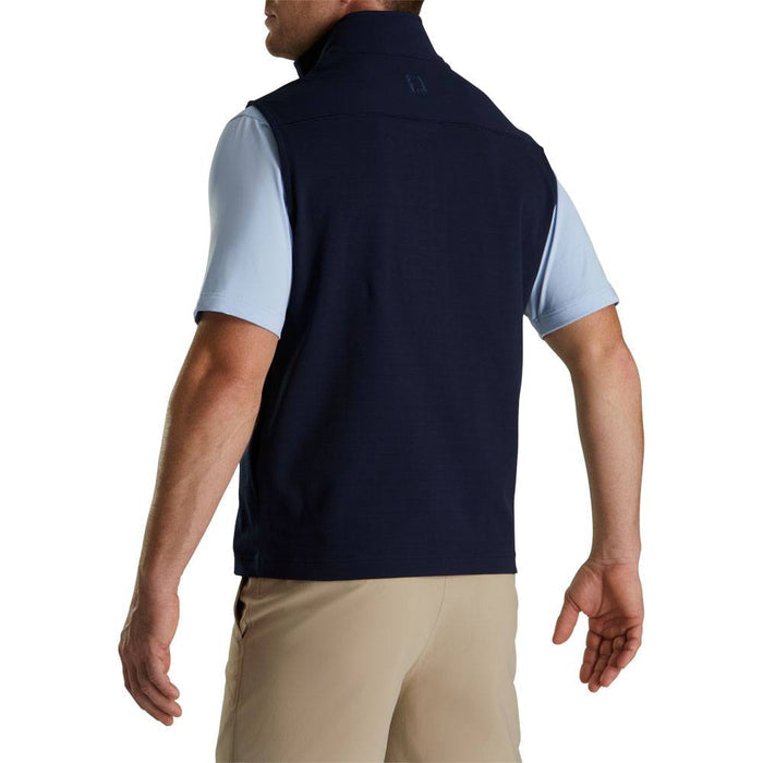 FootJoy Ottoman Knit Full Zip Golf Vest Navy - 23 Men