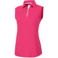 FootJoy ProDry Interlock Sleeveless Knit Collar Golf Polo Hot Pink - SS19 Women