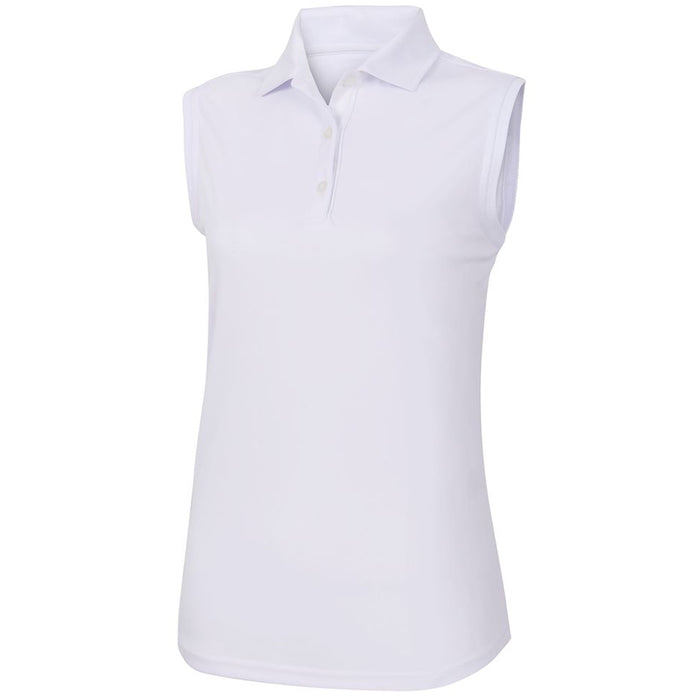 FootJoy ProDry Interlock Sleeveless Knit Collar Golf Polo White - SS19 Women