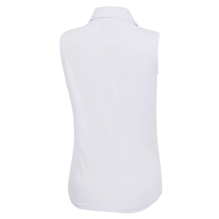 FootJoy ProDry Interlock Sleeveless Knit Collar Golf Polo White - SS19 Women