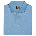 FootJoy Push Play Print Lisle Knit Collar Golf Polo Dusk Blue/White - SS22 Men