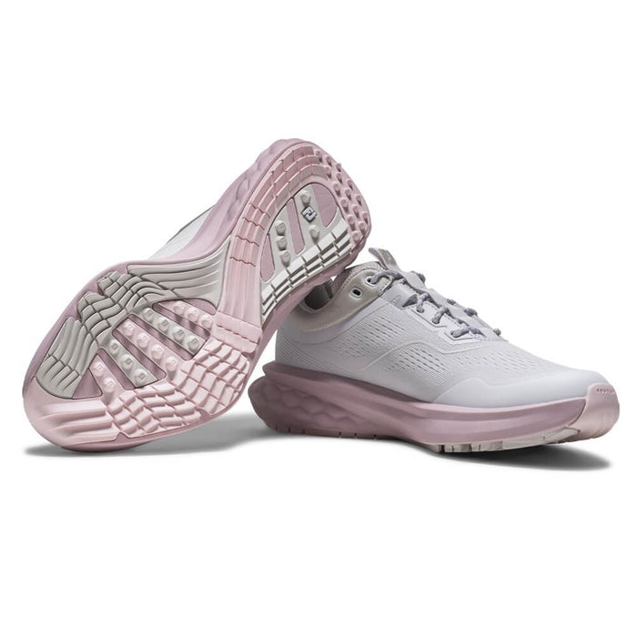 FootJoy Quantum Spikeless Golf Shoes White/Pink Lilac/Gray - 26 Women