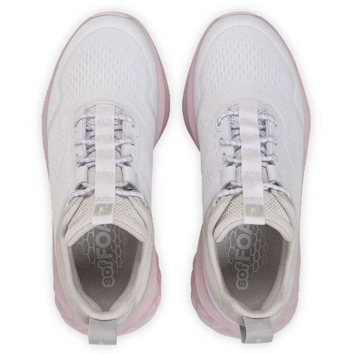 FootJoy Quantum Spikeless Golf Shoes White/Pink Lilac/Gray - 26 Women