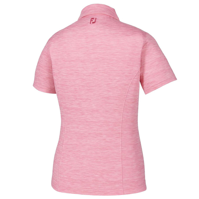 FootJoy Shirt Space Dye Self Collar Golf Polo Pink Azalea - SS20 Women