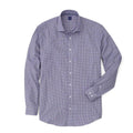 FootJoy Stretch Twill Woven Check Golf T-Shirt Iris/White/Navy - FW19 Men