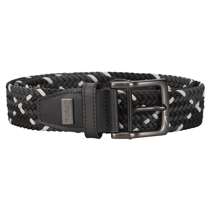 Nike G-Flex Stretch Woven Golf Belt Black/Dark Smoke Gray - 24 Men