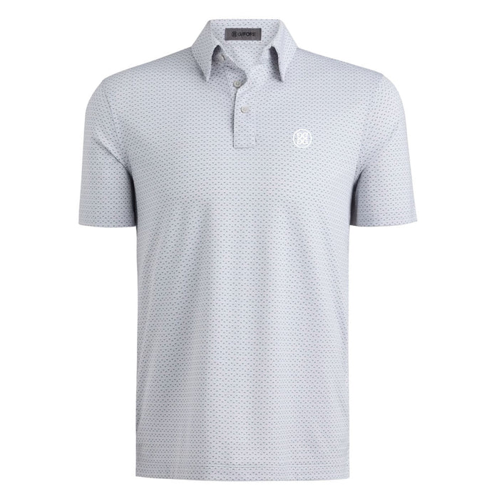 Gfore All Play Spade Geo Stretch Knit Golf Polo (with Gfore Emblem) Nimbus/Pine - FA26 Men