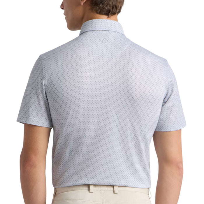 Gfore All Play Spade Geo Stretch Knit Golf Polo (with Gfore Emblem) Nimbus/Pine - FA26 Men