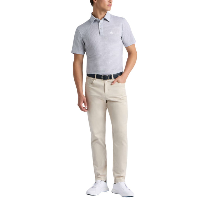 Gfore All Play Spade Geo Stretch Knit Golf Polo (with Gfore Emblem) Nimbus/Pine - FA26 Men