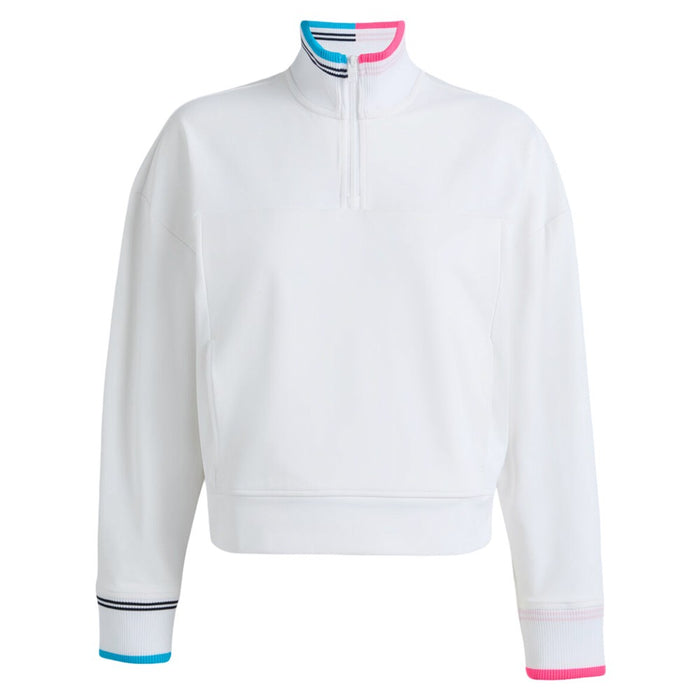 Gfore Brushed Back Stretch Golf Pullover Snow - FA25 Women