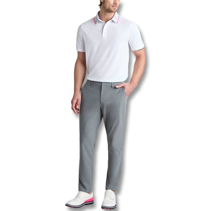 Gfore Camo Collar Performance Pique Golf Polo (with Gfore Emblem) Snow - SP26 Men