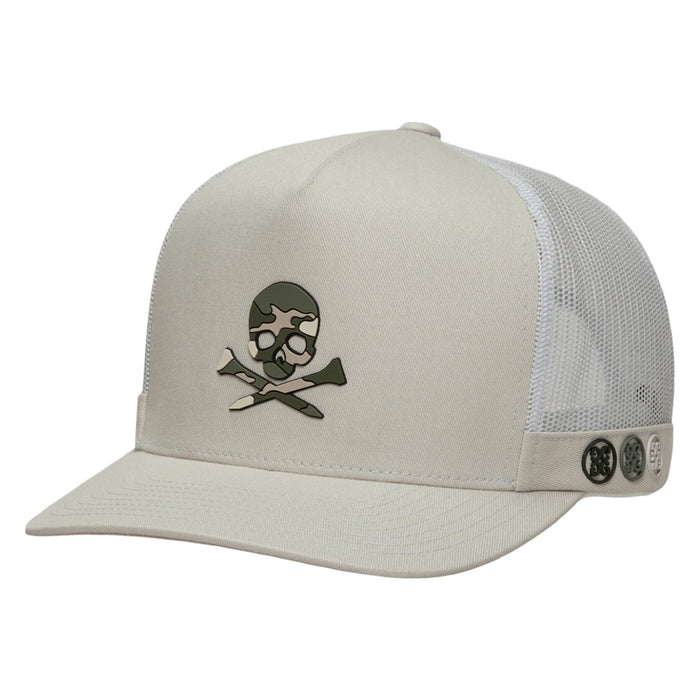 Gfore Camo Skull & Tees Tall Trucker Golf Cap Pumice - SP26 Men