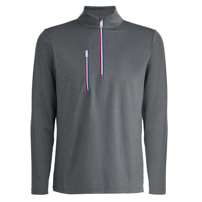 Gfore Daytona Tech Interlock Golf Pullover Charcoal Heather Gray - 23