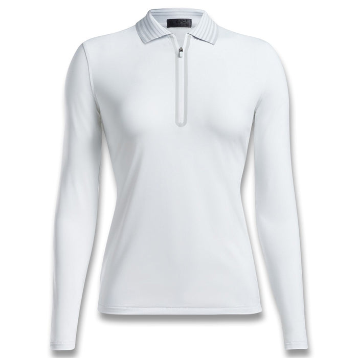 Gfore Featherweight Silky Tech Nylon Quarter Zip Golf Pullover Snow - 23 Women