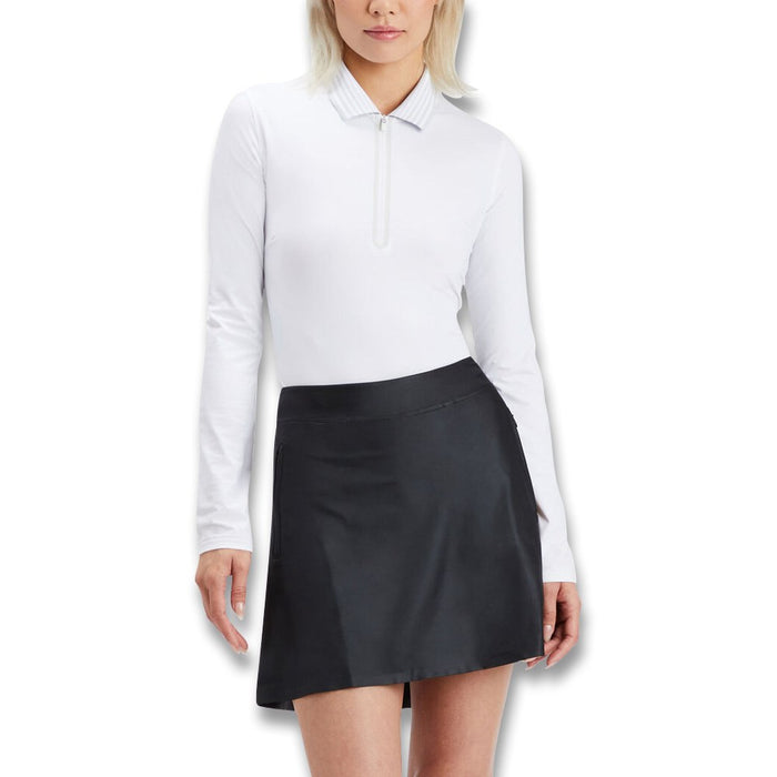 Gfore Featherweight Silky Tech Nylon Quarter Zip Golf Pullover Snow - 23 Women