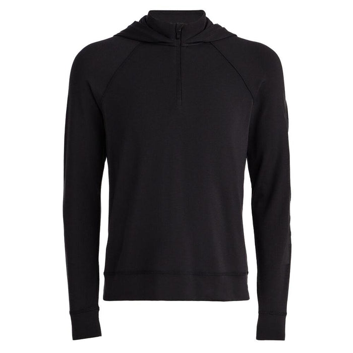 Gfore Hooded Luxe Quarter Zip Mid Layer Golf Jacket Onyx - 23