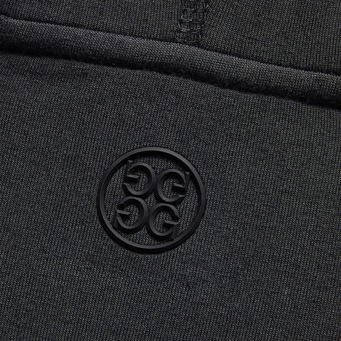 Gfore Hooded Luxe Quarter Zip Mid Layer Golf Jacket Onyx - 23
