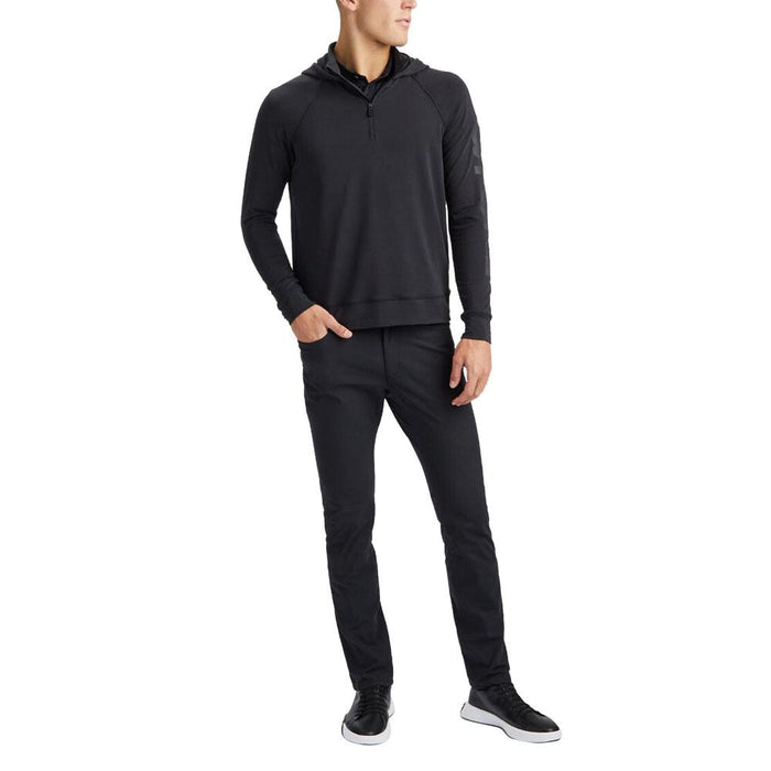 Gfore Hooded Luxe Quarter Zip Mid Layer Golf Jacket Onyx - 23