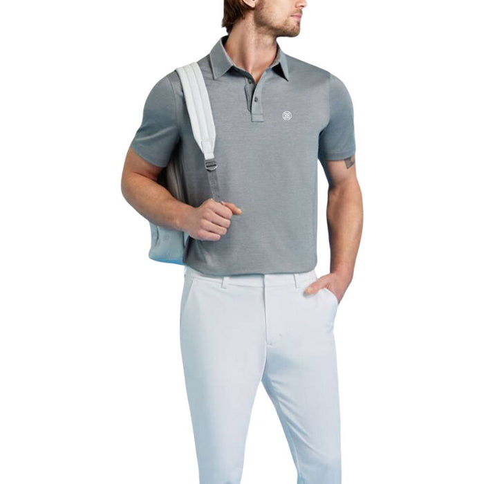 Gfore Melange Ice Nylon Golf Polo (with Gfore Emblem) Charcoal Melange - FA25 Men
