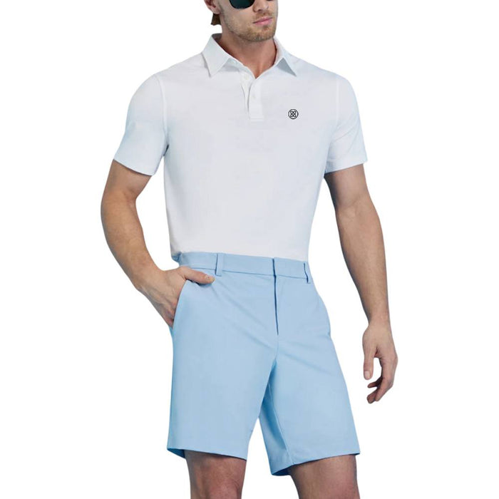 Gfore Melange Ice Nylon Golf Polo (with Gfore Emblem) Snow Melange - FA25 Men