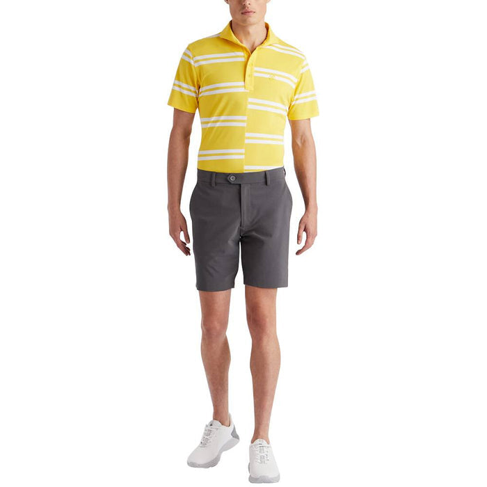 Gfore Offset Stripe Modern Spread Collar Tech Pique Golf Polo Cyber - 23 Men