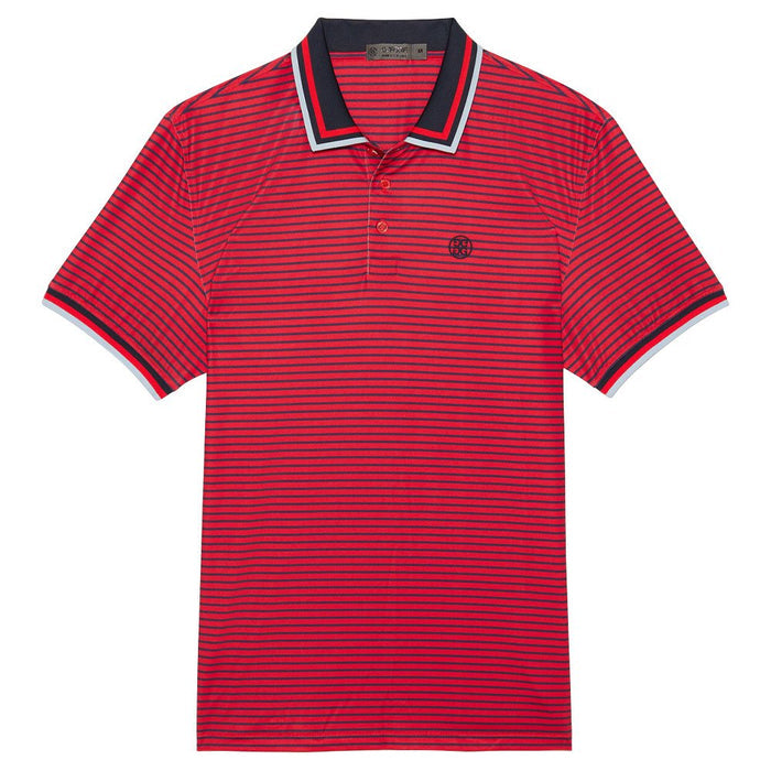 Gfore Skull & T's 3D Tech Jersey Golf Polo Poppy - 23 Men