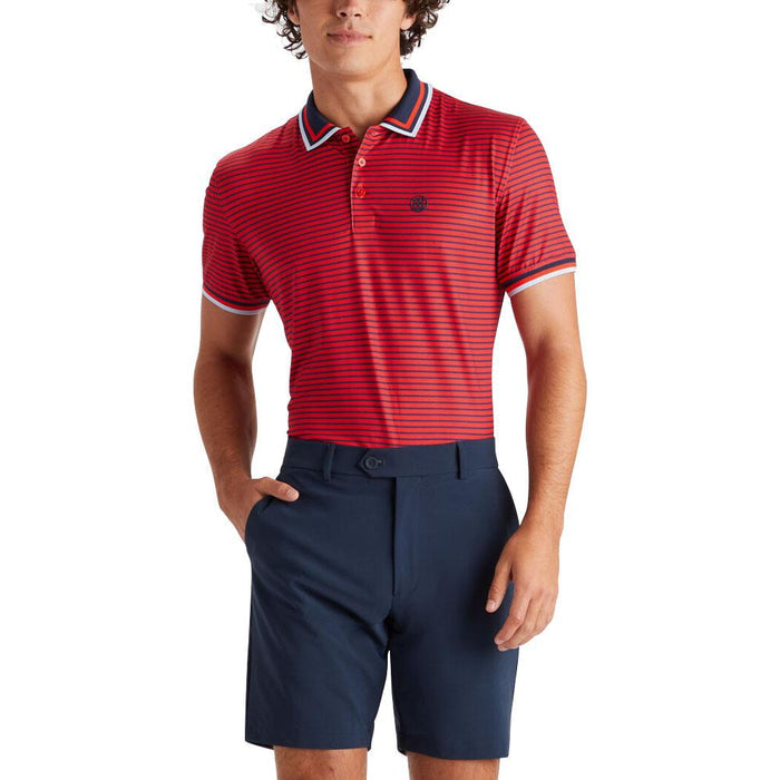 Gfore Skull & T's 3D Tech Jersey Golf Polo Poppy - 23 Men