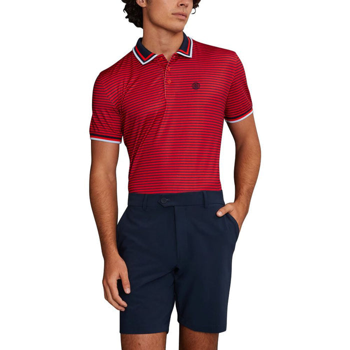 Gfore Skull & T's 3D Tech Jersey Golf Polo Poppy - 23 Men