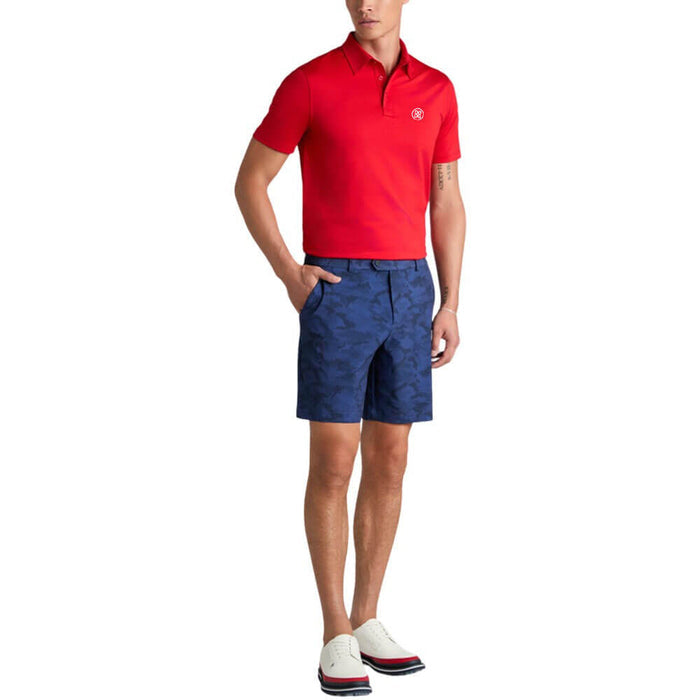 Gfore Solid Tech Jersey Golf Polo (with Gfore Emblem) Ruby - SP26 Men