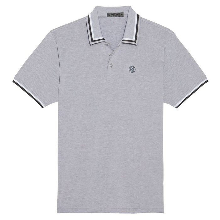 Gfore Tux Rib Collar Tech Jersey Golf Polo Heather Gray - 23 Men
