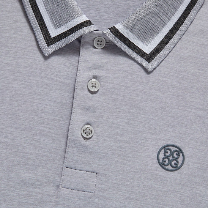 Gfore Tux Rib Collar Tech Jersey Golf Polo Heather Gray - 23 Men