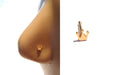 Gold Titanium Crown Princess Nose Bone Ball End Pin Stud 20 gauge 20g - I Love My Piercings!