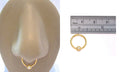 Gold Titanium Septum Clear CZ Crystal Flower Easy Seamless Hoop Ring 16 gauge - I Love My Piercings!