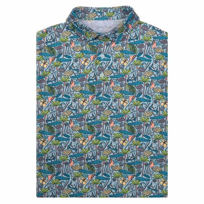 GoodGood Golf Beachside Golf Polo Sky Blue - SU26 Men