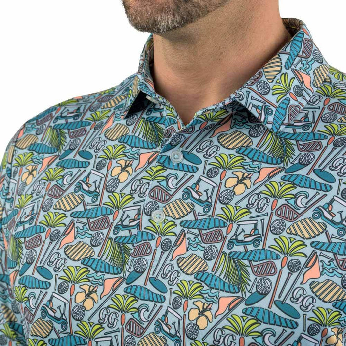 GoodGood Golf Beachside Golf Polo Sky Blue - SU26 Men