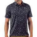 GoodGood Golf Divot Ditsy Golf Polo Black - FA25 Men