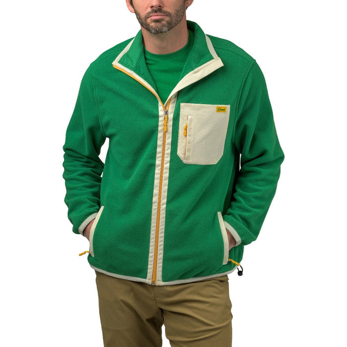 GoodGood Golf Drain It Fleece Full Zip Golf Jacket Green - 26 Men