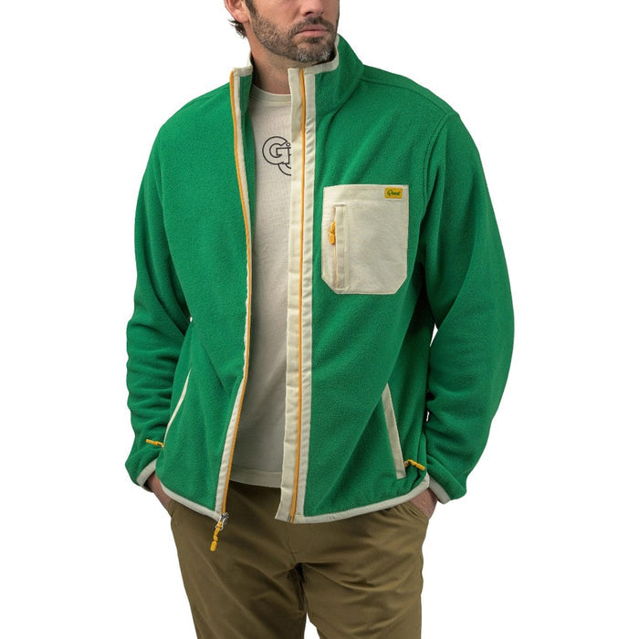 GoodGood Golf Drain It Fleece Full Zip Golf Jacket Green - 26 Men
