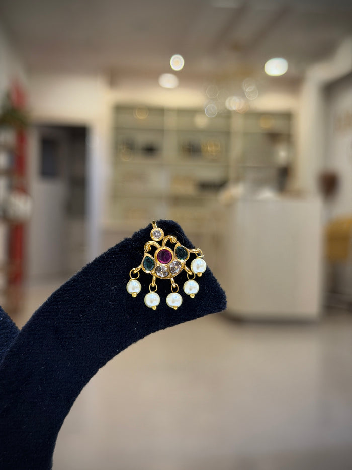 Graceful Kundan Pearl Drop Bugadi / Tops Ear Cuffs