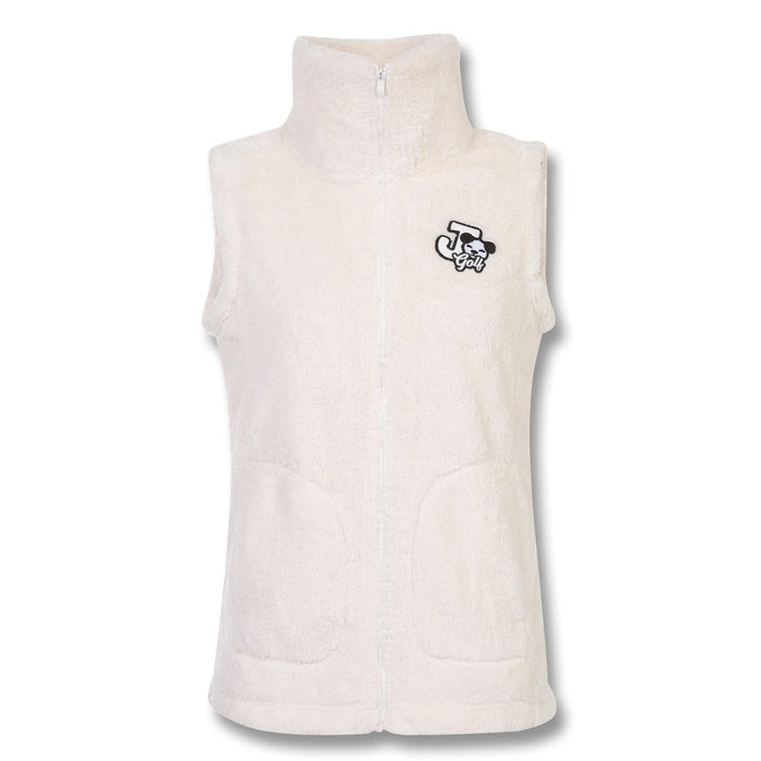 JDX America Fleece Golf Vest Off White - FW21 Women