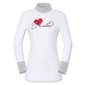 JDX America Heart Turtleneck Golf Mock Off White - FW21 Women