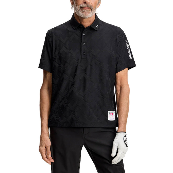 J.Lindeberg 30Y Matt Relaxed Golf Polo Black - SH26 Men