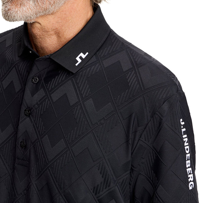 J.Lindeberg 30Y Matt Relaxed Golf Polo Black - SH26 Men