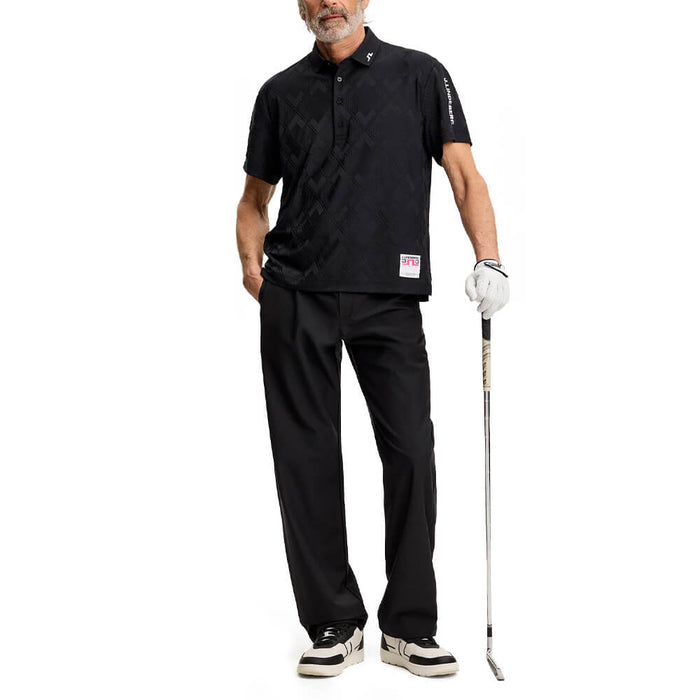 J.Lindeberg 30Y Matt Relaxed Golf Polo Black - SH26 Men